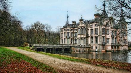 Buildings mansion lakes palace chateau wallpaper
