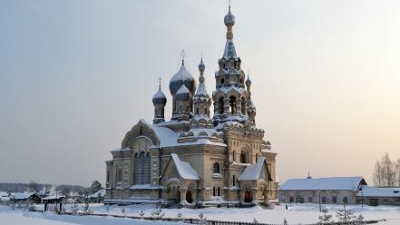 Church city skyline cities orthodox christian russian wallpaper