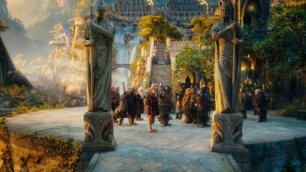 Hobbit statues elrond rivendell an unexpected journey wallpaper