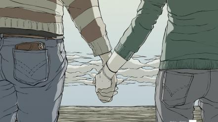 Holding hands wallpaper