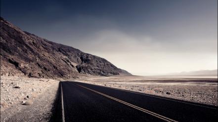Landscapes desert highway wallpaper