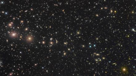 Outer space stars galaxies cluster wallpaper