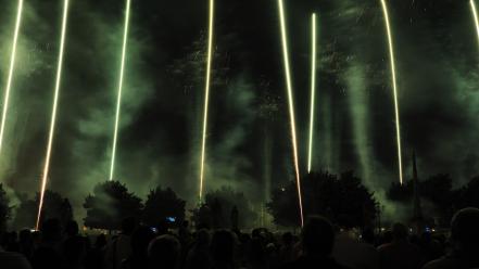 People nighttime light beams laser sights lasers wallpaper