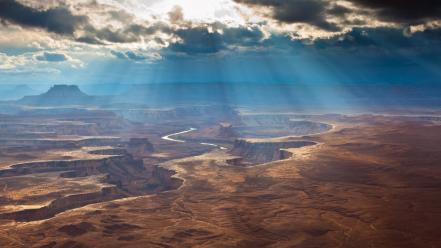 Sunlight utah rivers canyonlands national park wallpaper