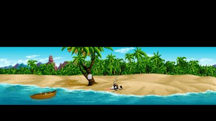 Video games beach monkey island lucasarts guybrush retro wallpaper