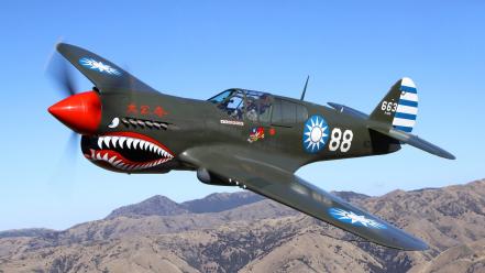 Airplanes warbird curtiss p-40 wallpaper