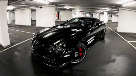 Black cars mercedes-benz mercedes benz slr mclaren 722 wallpaper