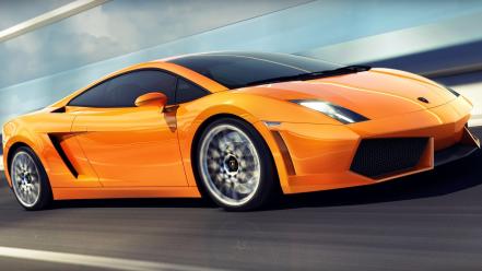 Cars orange lamborghini roads vehicles gallardo lp570-4 wallpaper