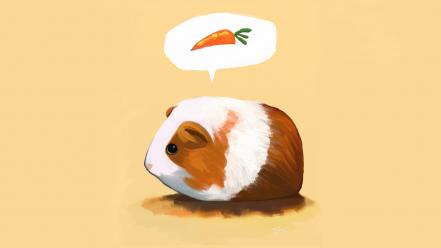 Cartoons animals carrots guinea pigs pig wallpaper