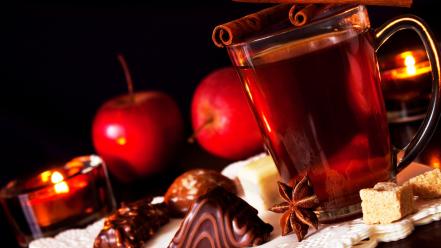 Chocolate christmas drinks cinnamon apples wallpaper