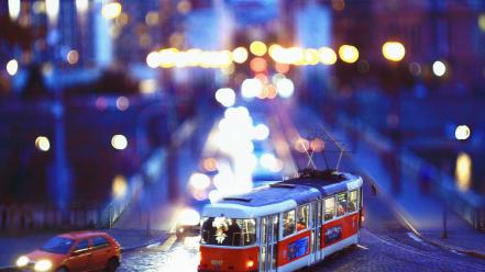 Cityscapes traffic tram tilted view wallpaper