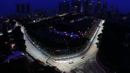 F2012 night race gp mercedes petronas amg wallpaper