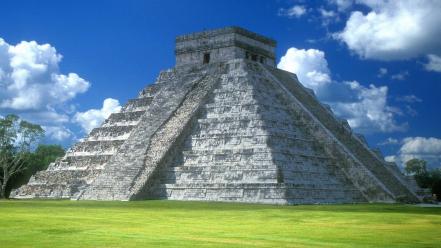 Mexico pyramids mayan el castillo chichén itzá wallpaper