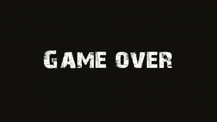 Text brown game over wallpaper