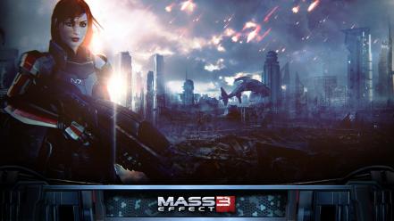 Video games mass effect pc 3 widescreen shepard wallpaper