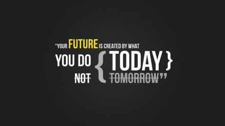 Yellow futuristic text quotes typography today textures tomorrow wallpaper
