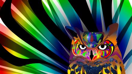 Abstract owls wallpaper