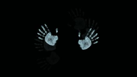 Black hands fringe fingers palm prints wallpaper