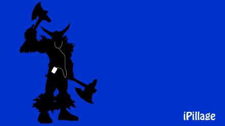 Blue ipod league of legends vikings olaf axe wallpaper