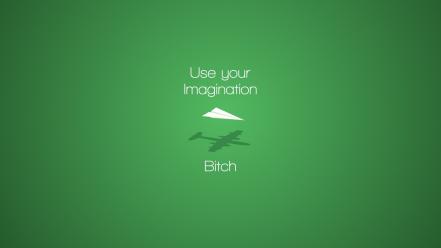 Humor funny shadows typography imagination green background wallpaper
