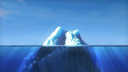 Ice icebergs split-view wallpaper