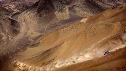 Landscapes cars desert rally dakar racing wallpaper