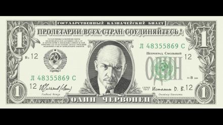 Lenin ussr dollar bills socialism russian creative wallpaper