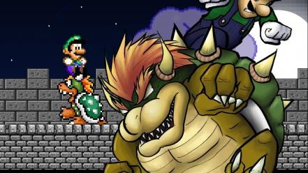 Mario super bros. luigi bowser koopa troopa wallpaper