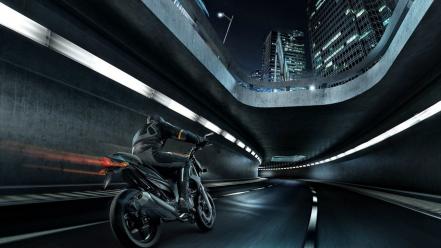 Motorbikes rendered wallpaper