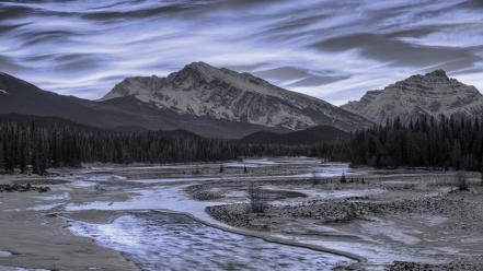 Mountains clouds nature snow wallpaper