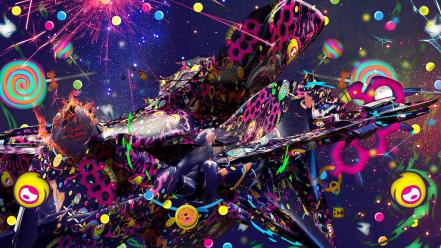 Multicolor psychedelic digital art creative wallpaper