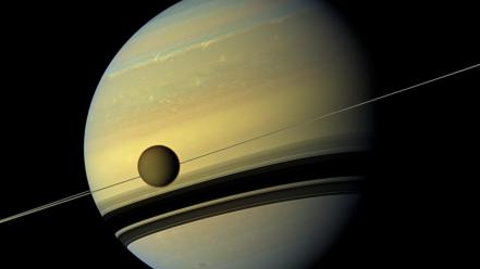 Outer space planets rings saturn moons wallpaper