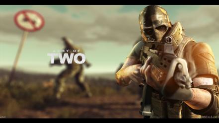 Video games army of two game art wallpaper