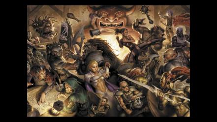 Video games dungeons and dragons tavern wallpaper