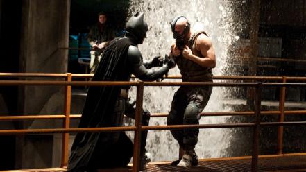 Water batman fighting bane the dark knight rises wallpaper