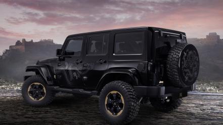 Clouds dragons cars design jeep wrangler jeeps backview wallpaper
