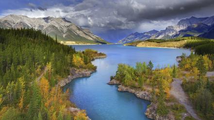 Landscapes nature alberta banff national park colors channel wallpaper