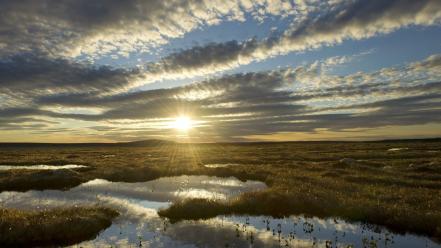 Landscapes nature dawn country scotland flow sutherland wallpaper