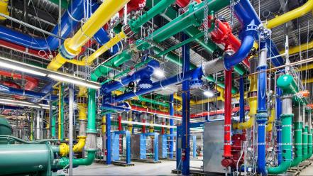 Multicolor google server data center colors wallpaper