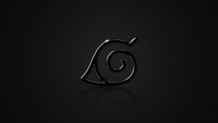 Naruto: shippuden monochrome konoha symbols wallpaper