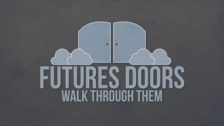 Paper futuristic walk design graphic art open doors wallpaper