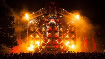 Party hardstyle stage q-dance tomorrowland 2012 wallpaper
