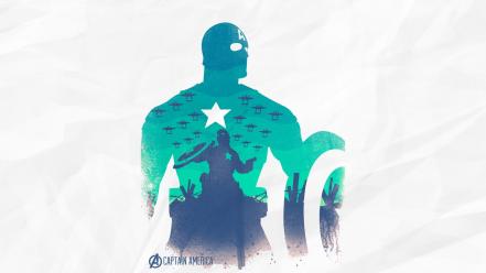Silhouette superheroes the avengers (movie) white background wallpaper