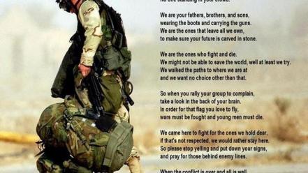 War soldier poem us army wallpaper