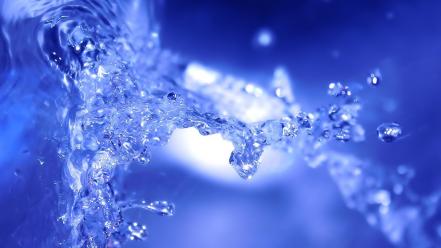 Water blue spray wallpaper