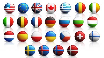 World flags buttons graphic design wallpaper