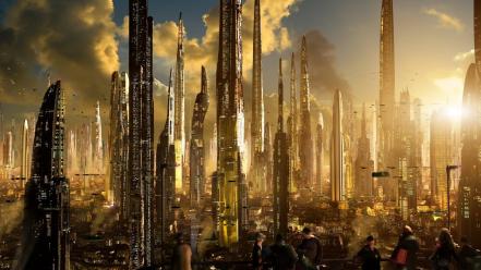 Cityscapes futuristic science fiction cities wallpaper