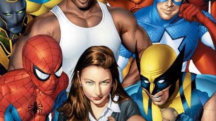 Comics spider-man wolverine marvel new avengers luke cage wallpaper