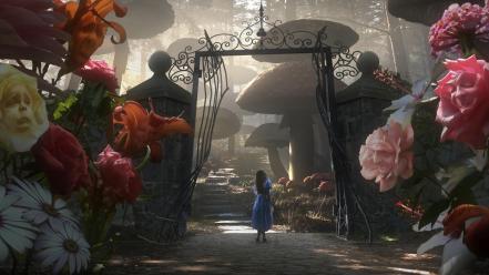 Flowers alice in wonderland tim burton wallpaper