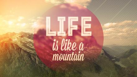 Nature design valley circles typography life manipulations wallpaper
